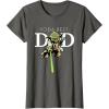 imageStar Wars Yoda Lightsaber Best Dad Fathers Day TShirtAsphalt Grey