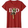 imageStar Wars Yoda Lightsaber Best Dad Fathers Day TShirtCranberry Red