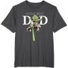 imageStar Wars Yoda Lightsaber Best Dad Fathers Day TShirtDark Heather Grey