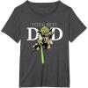 imageStar Wars Yoda Lightsaber Best Dad Fathers Day TShirtDark Heather Grey
