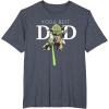 imageStar Wars Yoda Lightsaber Best Dad Fathers Day TShirtHeather Blue