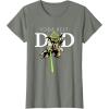 imageStar Wars Yoda Lightsaber Best Dad Fathers Day TShirtOlive Heather