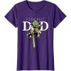 imageStar Wars Yoda Lightsaber Best Dad Fathers Day TShirtPurple