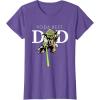 imageStar Wars Yoda Lightsaber Best Dad Fathers Day TShirtPurple Heather