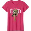 imageStar Wars Yoda Lightsaber Best Dad Fathers Day TShirtRed Heather