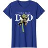 imageStar Wars Yoda Lightsaber Best Dad Fathers Day TShirtRoyal Blue