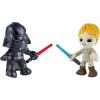 imageMattel Star Wars Plush 6inch Figure 2Pack Luke Skywalker vs Darth Vader Lightsaber Duel Set of 2 Soft Dolls with Lightup Weapons