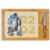 imagePICNIC TIME Star Wars R2D2 Icon Glass Top Cutting Board ampamp Knife Set Cheese Boards Charcuterie Boards Serving Platter Parawood ampamp BambooStar Wars R2D2  Parawood  Bamboo