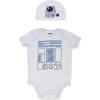 imageSTAR WARS The Mandalorian The Child Darth Vader R2D2 Baby Cosplay Bodysuit and Hat Set Newborn to InfantR2d2