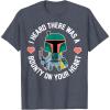 imageStar Wars Boba Fett Bounty Heart Valentines Graphic TShirt TShirtHeather Blue