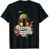 imageStar Wars Boba Fett Bounty Hunter Tattoo Art TShirtBlack