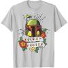 imageStar Wars Boba Fett Bounty Hunter Tattoo Art TShirtSilver Grey