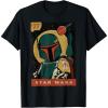 imageStar Wars Boba Fett Vintage Trading Card 77 Graphic TShirt TShirtBlack