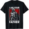 imageStar Wars Classic Fathers Day I Am Your Father Chest Poster TShirtBlack