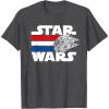 imageStar Wars Falcon Stripes Red White Blue July 4th TShirt C1 TShirtDark Heather Grey