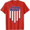 imageStar Wars Fighter Jets Star Spangled Banner July 4th TShirt TShirtRed
