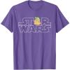 imageStar Wars Logo and The Child from The Mandalorian TShirtPurple Heather