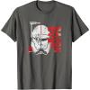 imageStar Wars The Bad Batch Crosshair Logo V2 TShirtAsphalt Grey