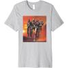imageStar Wars The Bad Batch Hunter Wrecker Tech Crosshair Sunset Premium TShirtHeather Grey
