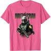 imageStar Wars The Mandalorian Boba Fett Logo Portrait R15 TShirtPink Heather
