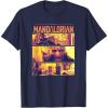 imageStar Wars The Mandalorian Greef Karga Epic Scene Poster TShirtNavy Blue