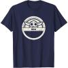 imageStar Wars The Mandalorian Grogu Floating Pod Sticker TShirtNavy Blue
