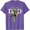 imageStar Wars Yoda Lightsaber Best Dad Fathers Day TShirtPurple Heather