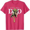 imageStar Wars Yoda Lightsaber Best Dad Fathers Day TShirtRed Heather