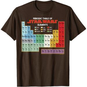 imageMens Star Wars Periodic Table of Elements Graphic TShirt XL AsphaltBrown