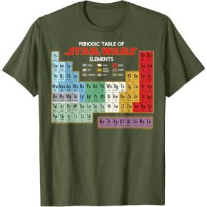 imageMens Star Wars Periodic Table of Elements Graphic TShirt XL AsphaltOlive Green