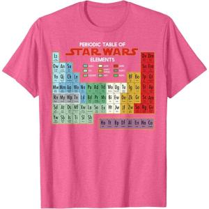 imageMens Star Wars Periodic Table of Elements Graphic TShirt XL AsphaltPink Heather