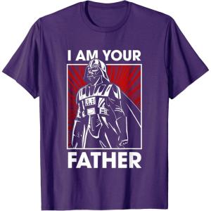 imageStar Wars Classic Fathers Day I Am Your Father Chest Poster TShirtPurple