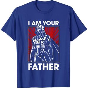 imageStar Wars Classic Fathers Day I Am Your Father Chest Poster TShirtRoyal Blue