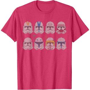 imageStar Wars Clone Wars Clone Troopers Helmets TShirtRed Heather