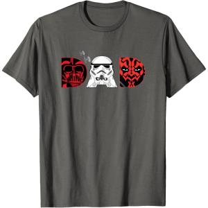 imageStar Wars Darth Vader Darth Maul Dad Fathers Day Birthday TShirtAsphalt Grey