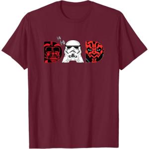 imageStar Wars Darth Vader Darth Maul Dad Fathers Day Birthday TShirtBurgundy