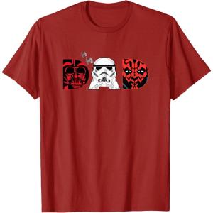 imageStar Wars Darth Vader Darth Maul Dad Fathers Day Birthday TShirtCranberry Red