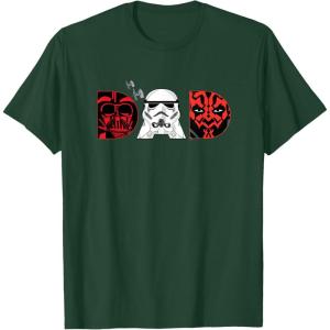 imageStar Wars Darth Vader Darth Maul Dad Fathers Day Birthday TShirtDark Green