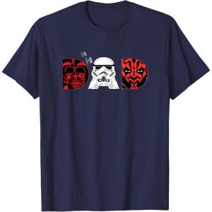 imageStar Wars Darth Vader Darth Maul Dad Fathers Day Birthday TShirtNavy Blue