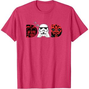 imageStar Wars Darth Vader Darth Maul Dad Fathers Day Birthday TShirtRed Heather