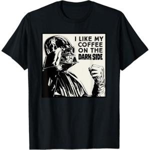 imageStar Wars Darth Vader I Like My Coffee On the Dark Side TShirtBlack