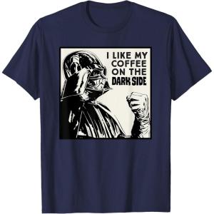 imageStar Wars Darth Vader I Like My Coffee On the Dark Side TShirtNavy Blue