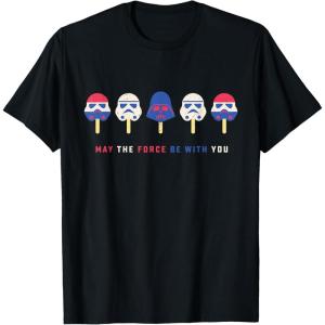 imageStar Wars Darth Vader Popsicle May the Force Be With You TShirtBlack