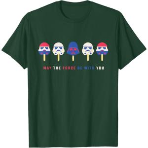 imageStar Wars Darth Vader Popsicle May the Force Be With You TShirtDark Green