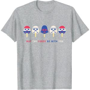 imageStar Wars Darth Vader Popsicle May the Force Be With You TShirtHeather Grey