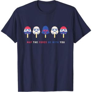 imageStar Wars Darth Vader Popsicle May the Force Be With You TShirtNavy Blue