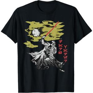 imageStar Wars Darth Vader Vintage Japanese Block Print Style TShirtBlack