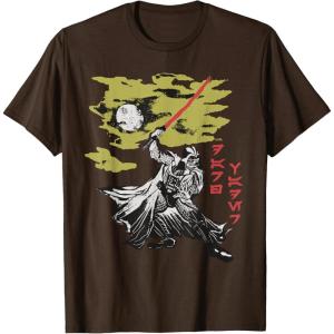 imageStar Wars Darth Vader Vintage Japanese Block Print Style TShirtBrown