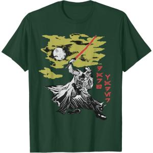 imageStar Wars Darth Vader Vintage Japanese Block Print Style TShirtDark Green