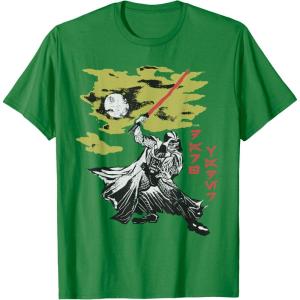 imageStar Wars Darth Vader Vintage Japanese Block Print Style TShirtKelly Green